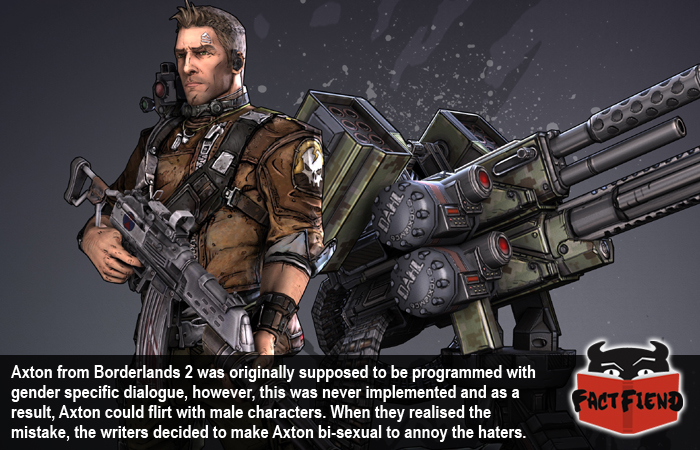 Axton From Borderlands 2 Is Bi Sexual Due To A Programming Error Fact Fiend