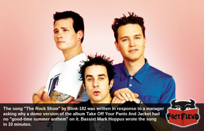 Blink-182 Wrote Their Most Famous Songs in 10 Minutes - Fact Fiend